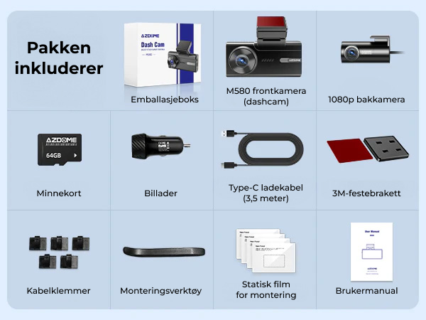 Azdome M580 5K dashcam