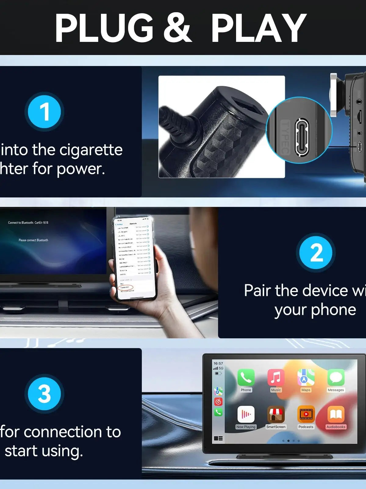 Smart Dash - CarPlay Skjerm