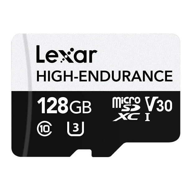 Lexar High Endurance microSD 128 GB (V30/U3) – for dashcam