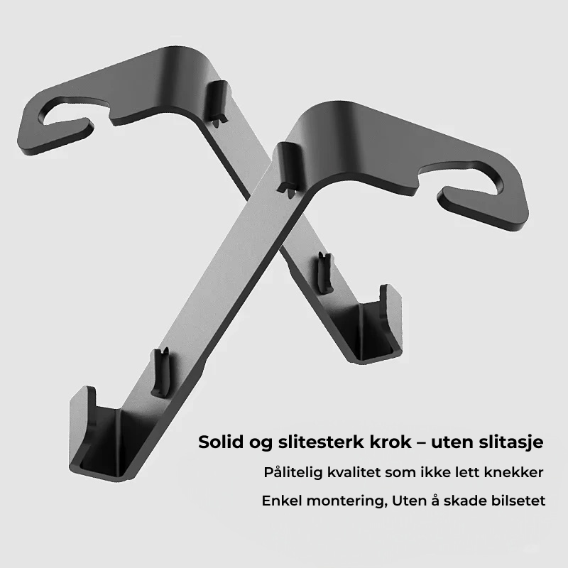 Baksete oppbevaringsboks med krok og vevholder