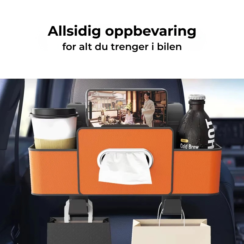 Baksete oppbevaringsboks med krok og vevholder