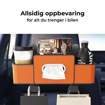 Baksete oppbevaringsboks med krok og vevholder