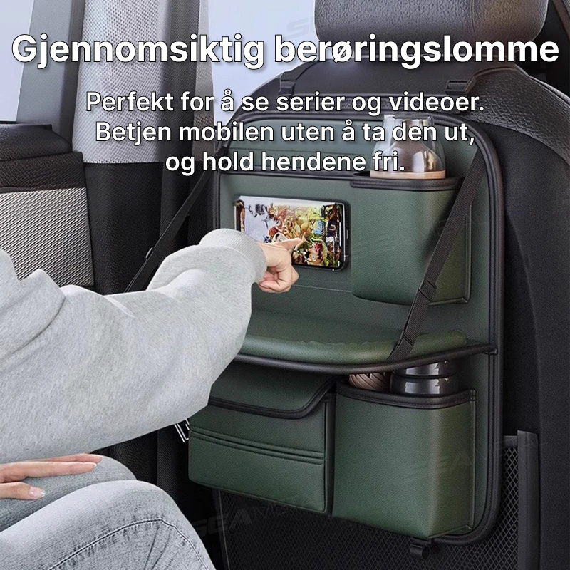 Sammenleggbar bilseterygg-organizer