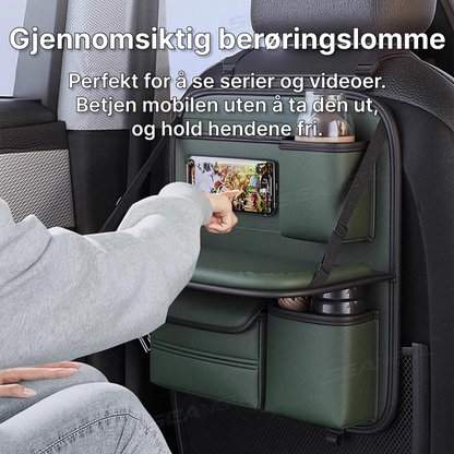 Sammenleggbar bilseterygg-organizer