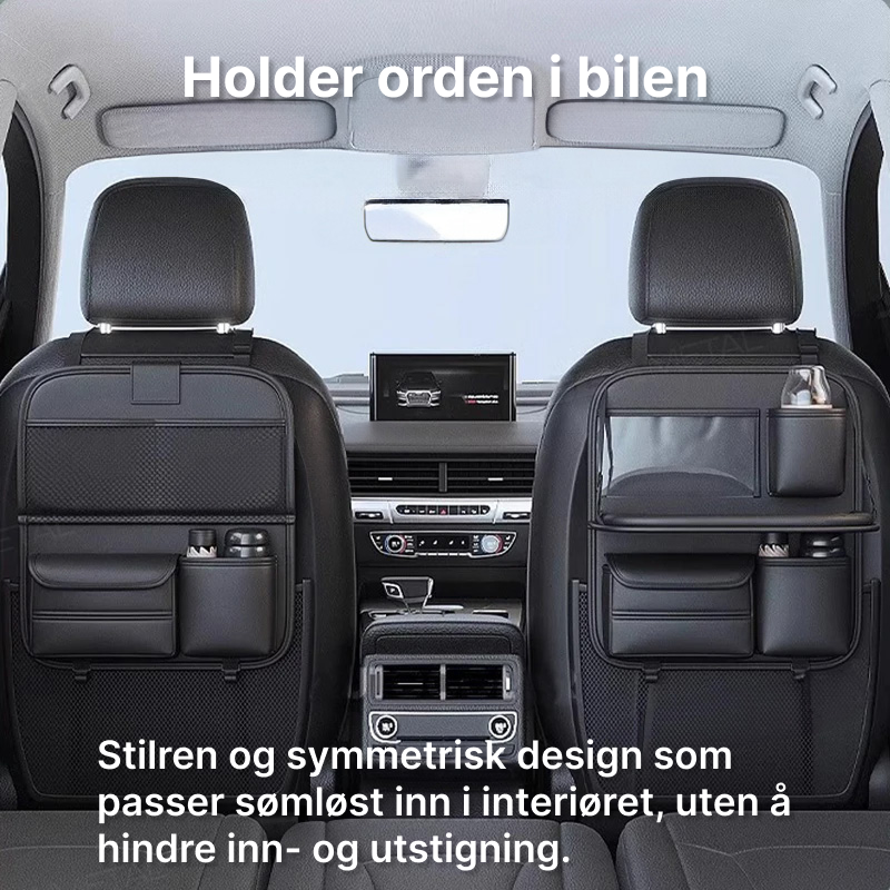 Sammenleggbar bilseterygg-organizer