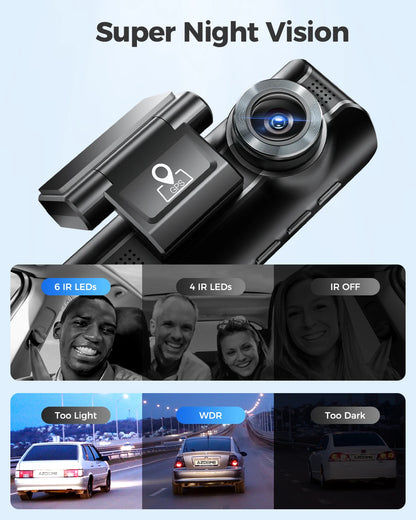 4K+1080P Dashcam AZDOME M550