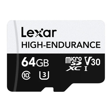 Lexar High Endurance microSD 64 GB (V30/U3) – for dashcam
