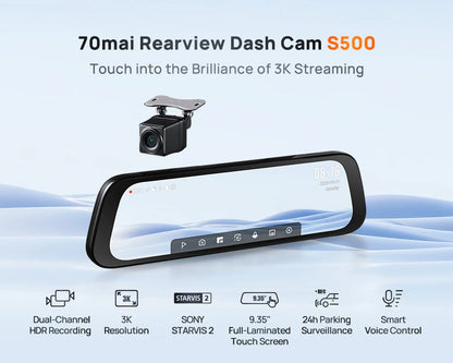70mai Speil-Dashcam S500
